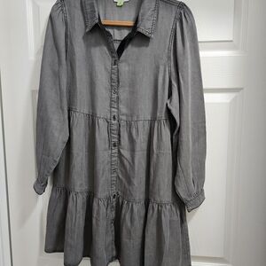 Serra black washed denim dress size M
